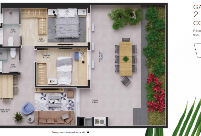  Garden 2 Dorm. c/ 1 Suite 114m²